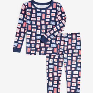 Holiday Lane Youth Girls 2-Piece Pajama Shirt Pants Set Stamp Navy Size 24M 4528